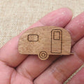 Unfinished Wooden DIY Craft Camper Wood Shape Cutout Perfect for Pendant Pin Brooch Necklace diy Project
