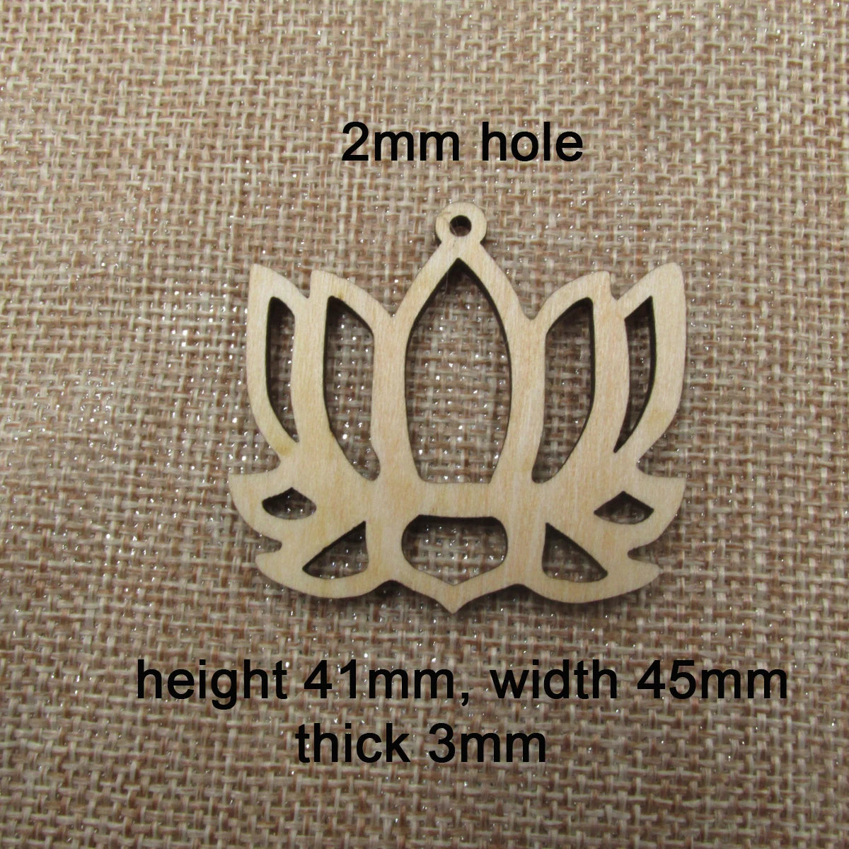 10pcs Unfinished Wooden Blanks Flower Lotus Shape Laser Cut Wood Frame For DIY Earrings Findings Jewelry