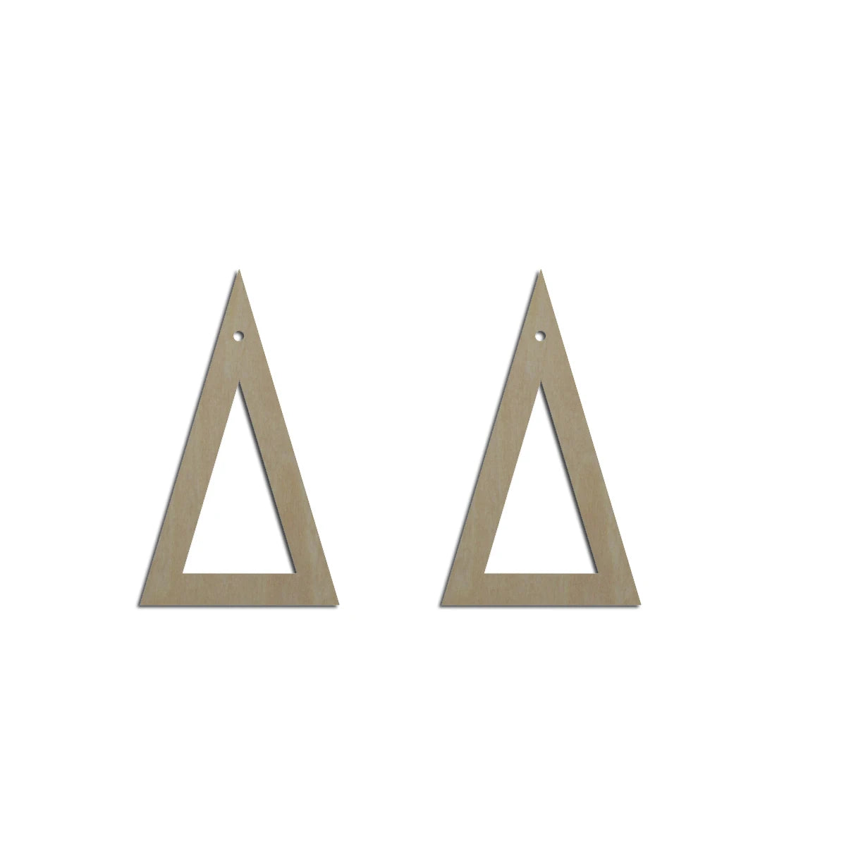 10pcs Unfinished Wood Blanks Geometric Simple Triangle Hoop Shape Macrame Earring Part Findings Wholesale For DIY Jewelry Making