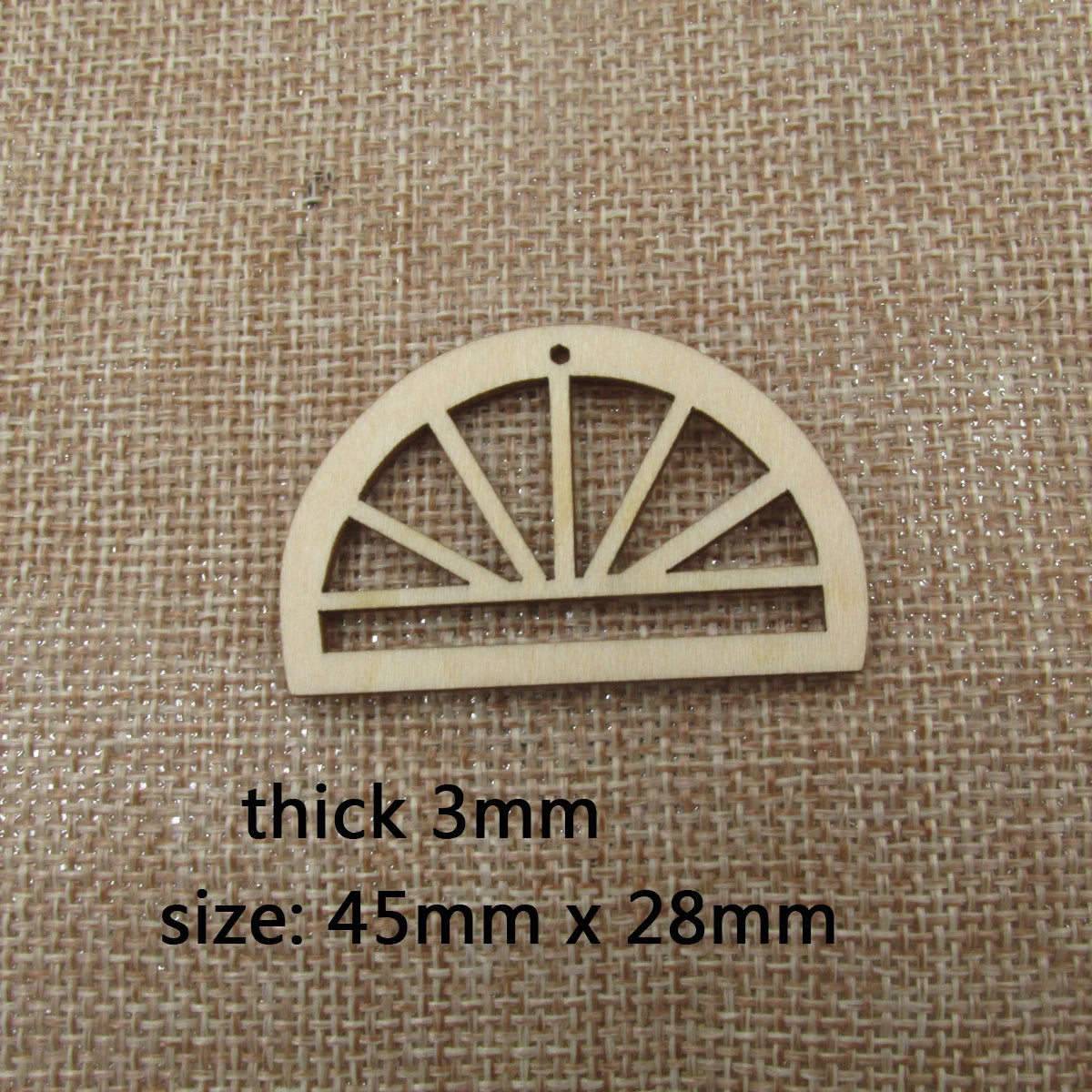 10pcs Unfinished Wood Blanks Macrame Half  Sun Semi Circle Round Peace Shape Wooden Macrame For DIY Earrings Findings Jewelry