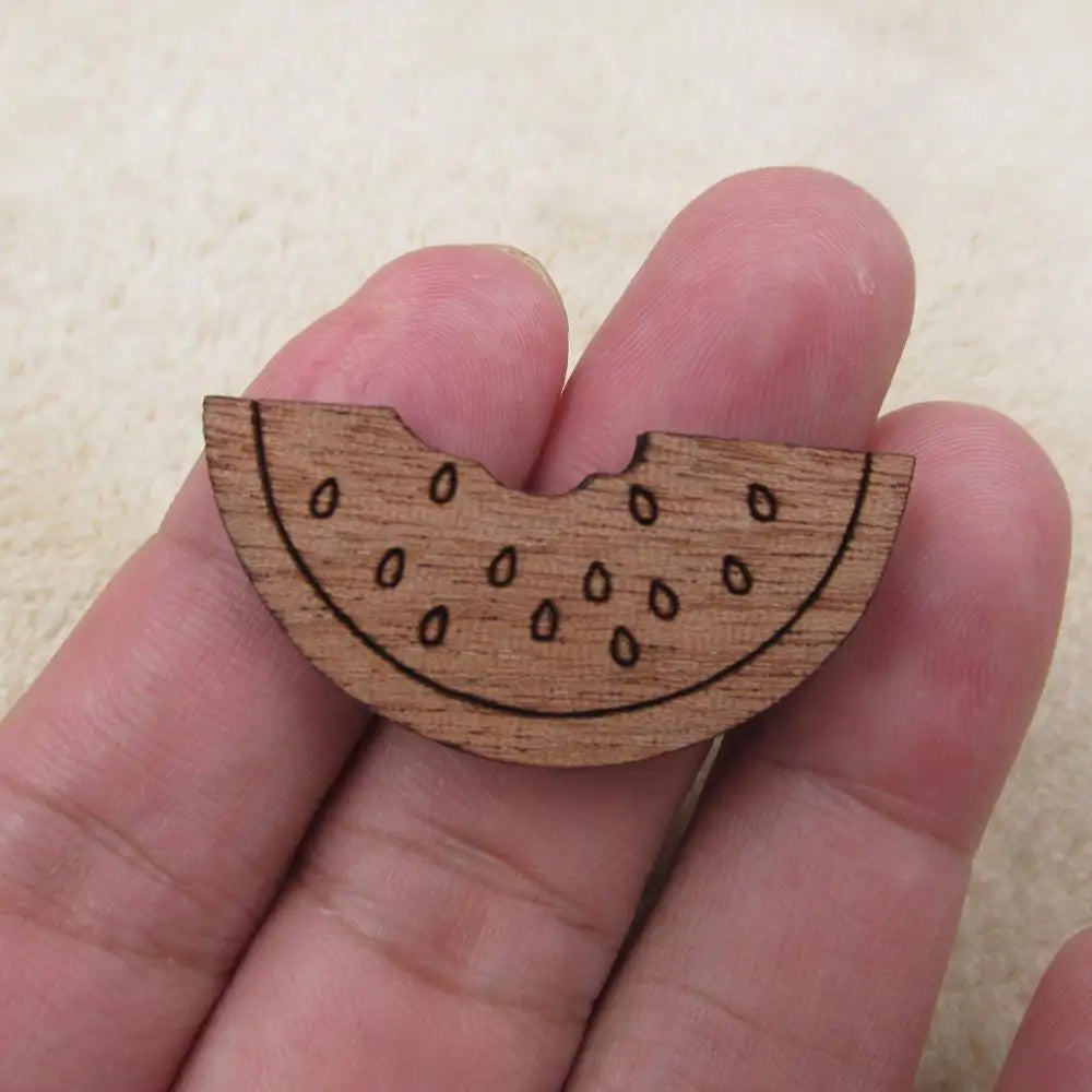 Unfinished Wood Charms Plants Pineapple Monstera Pendant Fruit Cactus Strawberry Watermelon Jewerly Accessory For DIY Protect