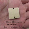 10 Pcs Unfinished Blank Wooden Geometric Square Shape Cutout Plywood Connector Jewelry Finding Supplies For Earrings