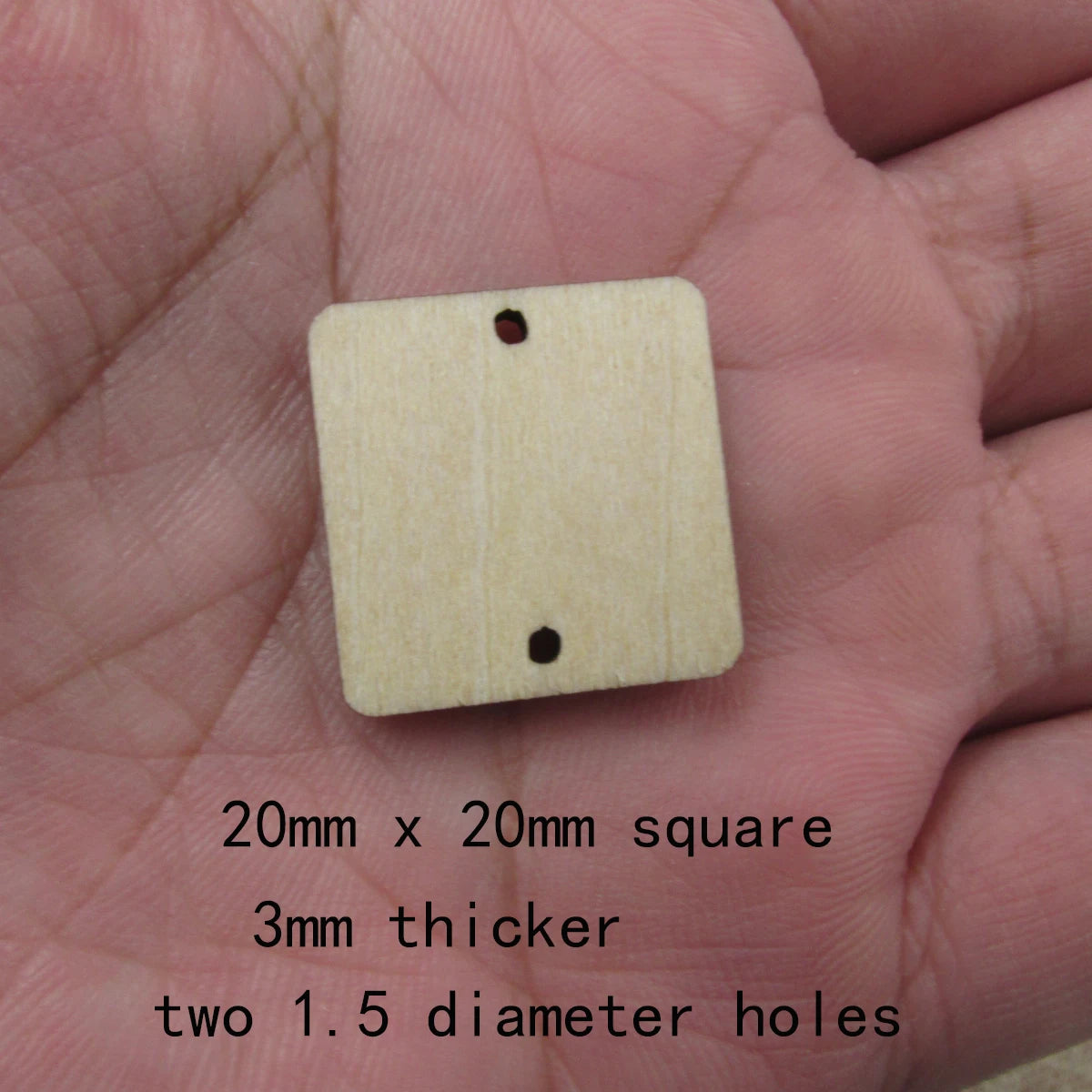 10 Pcs Unfinished Blank Wooden Geometric Square Shape Cutout Plywood Connector Jewelry Finding Supplies For Earrings