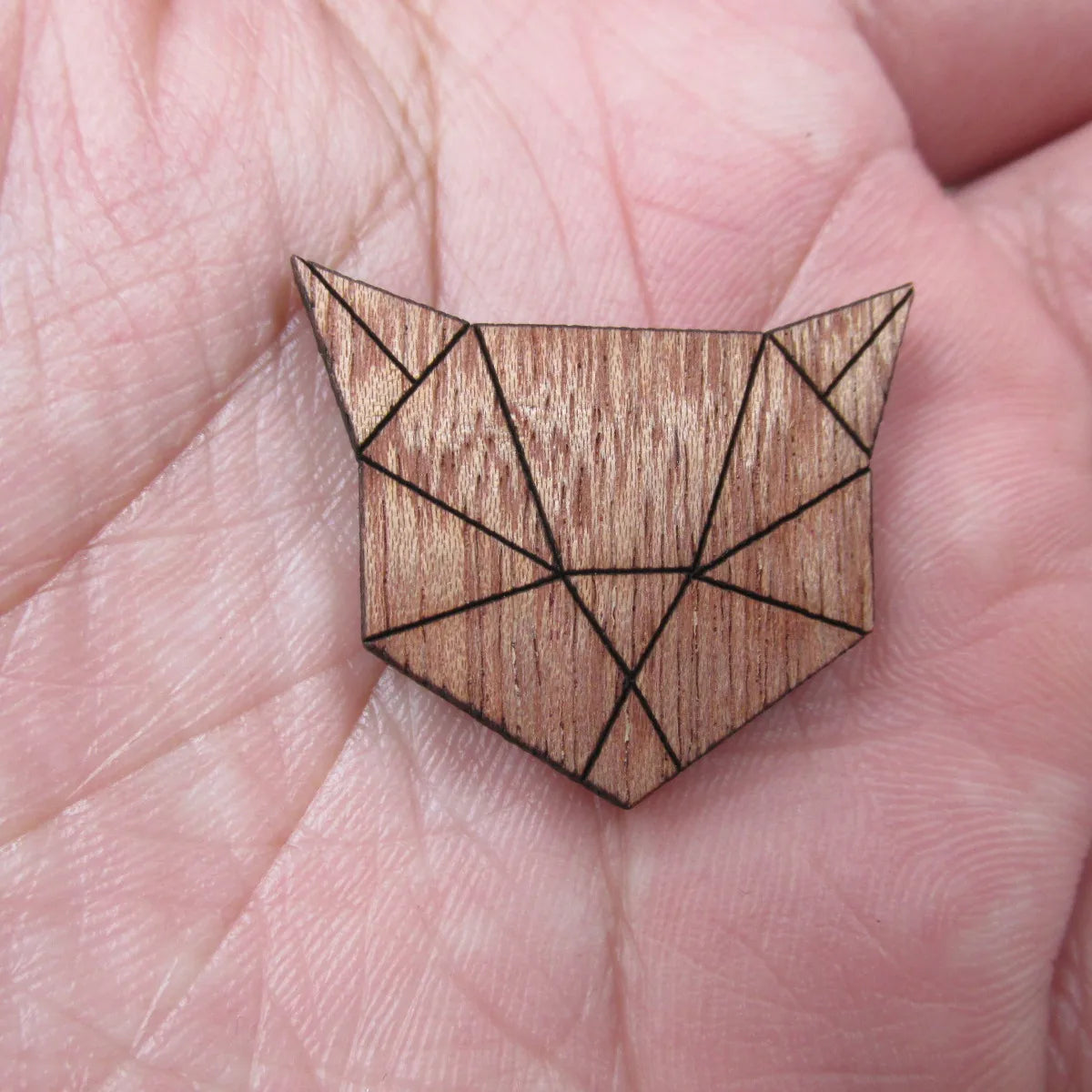 Unfinished Blank Wood Geometric Animal Cute Cat Head Parts Accessory For Brooches Enamel Pin Necklace Jewelry Diy Making