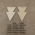 10pcs All Size DIY Unfinished Laser Cut Wood Earrings Blanks Geometric Double Arrow Shape For Jewelry