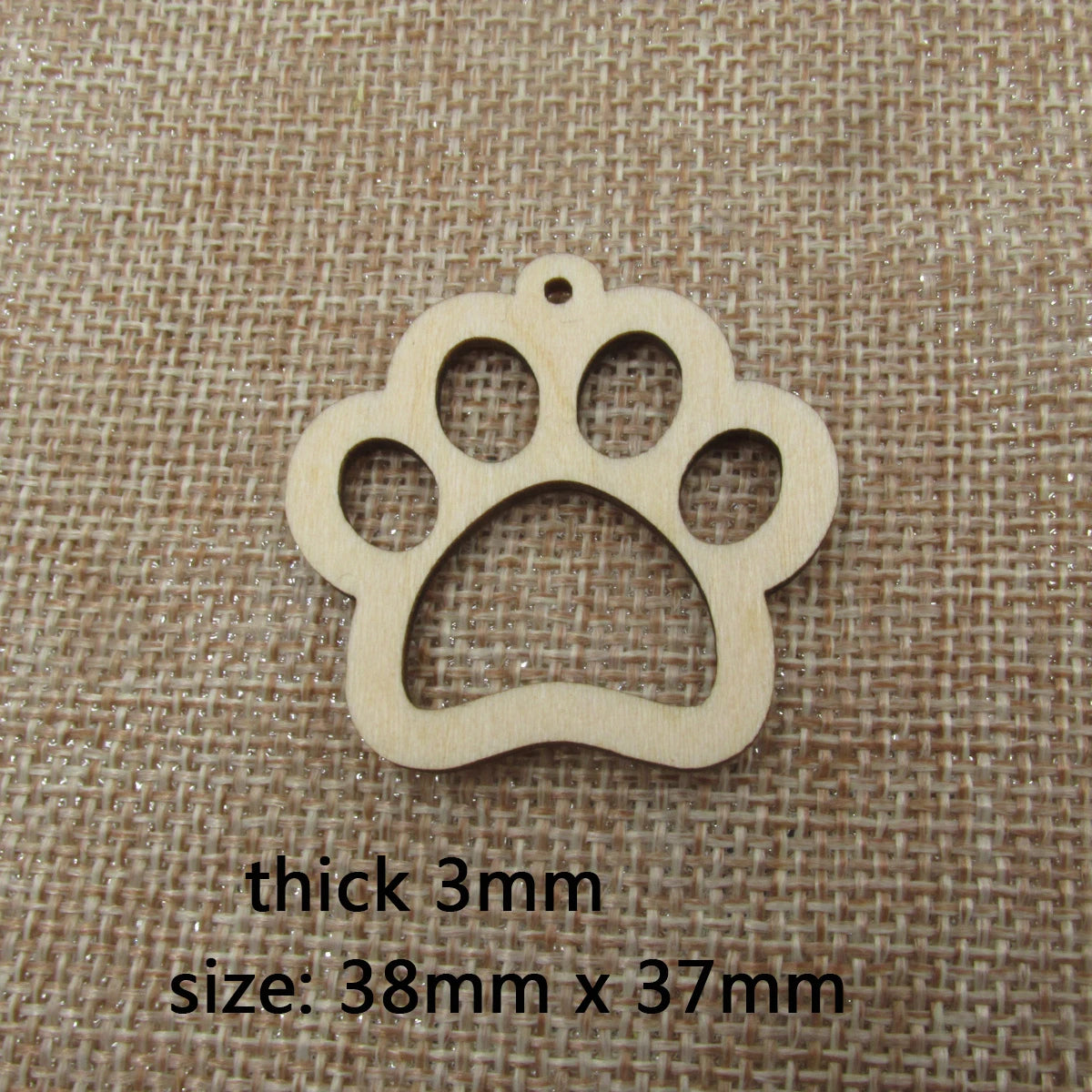 10pcs Dog Paw Print Unfinished Wood Dangle Earring Blanks Macrame Tiger Paw Jewelry Crafts  DIY Project