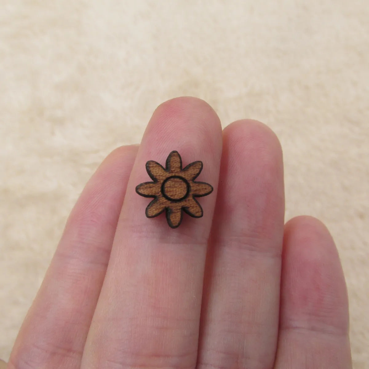 Unfinished Wood Cabochon Flower Icon Laser Cut Engraving For DIY Craft Scrapbook Jewelry Earrings  Charm Pendant Making